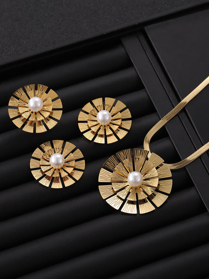 Sunflower Three-piece Jewelry Set