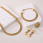 Trendy Mesh Belt，Four-piece Jewelry Set