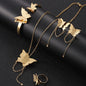 Double-layered butterfly, Four-piece Jewelry Set