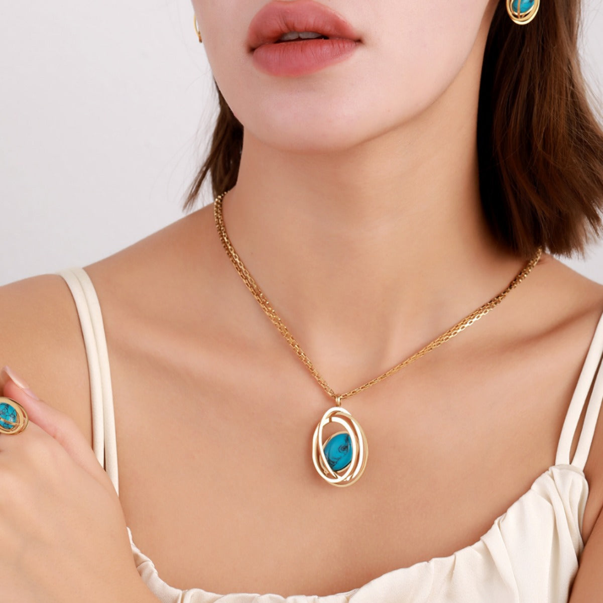 Blue Planet, Four-piece jewelry set