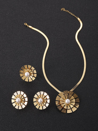 Sunflower Three-piece Jewelry Set