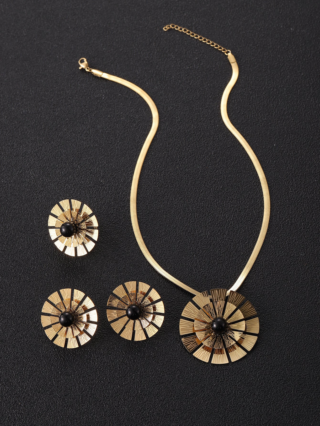 Sunflower Three-piece Jewelry Set