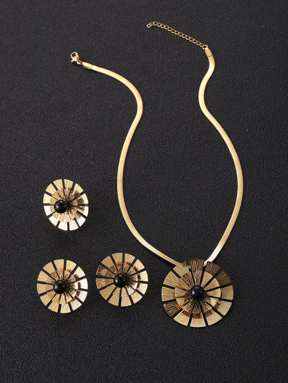 Sunflower Three-piece Jewelry Set