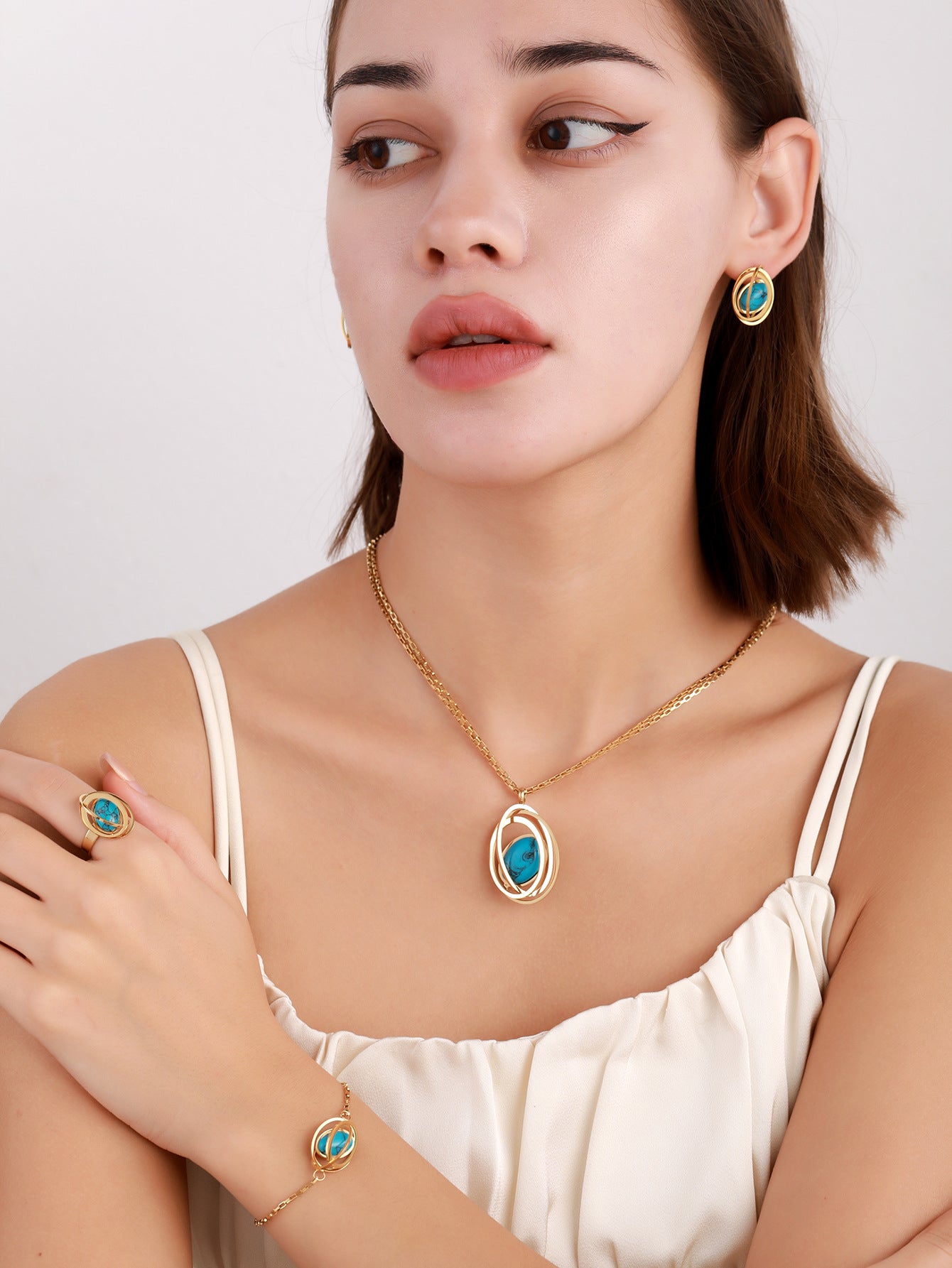 Blue Planet, Four-piece jewelry set